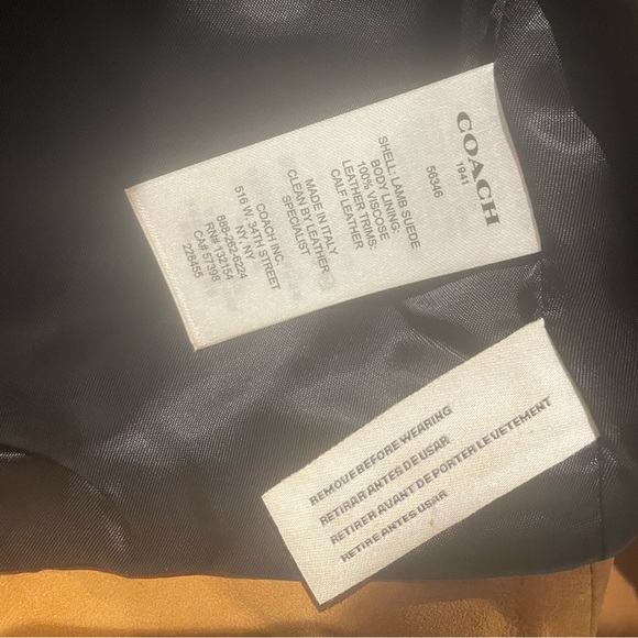 Coach lamb suede leather jacket with studs - Picture 9 of 13